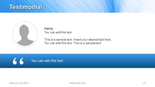 Testimonial Slide Design for PowerPoint