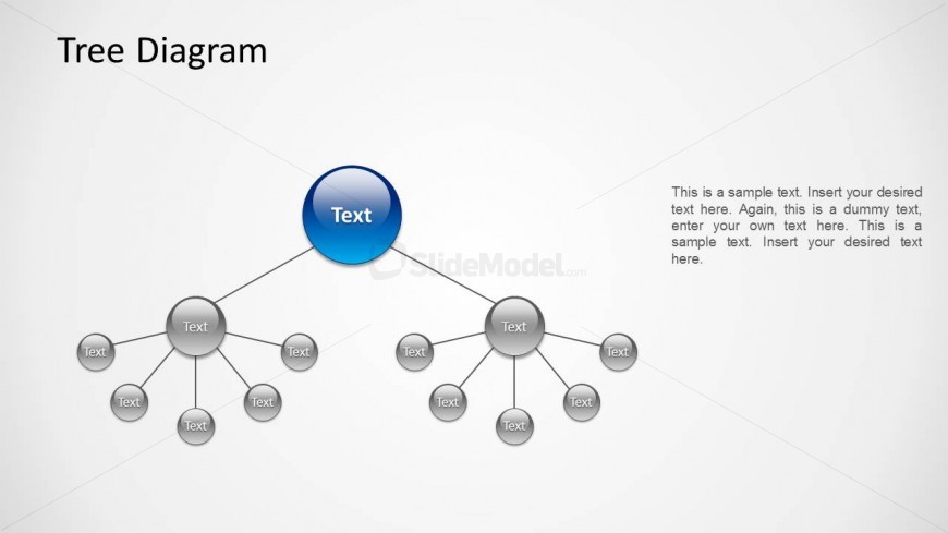PowerPoint diagram containing a nice tree design with two branches.