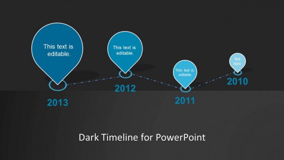 Clean Timeline Template for PowerPoint (Dark)