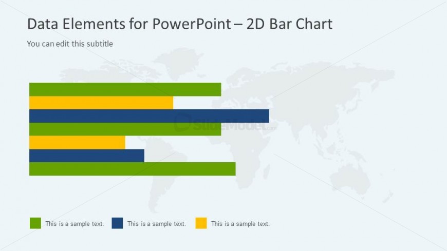 Editable Horizontal Line Chart Template for PowerPoint