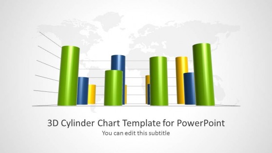 3D Cylinder Chart Template for PowerPoint