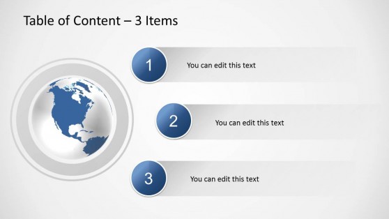 Table of Content 3 Items