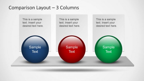 Comparison Layouts for PowerPoint with Spheres