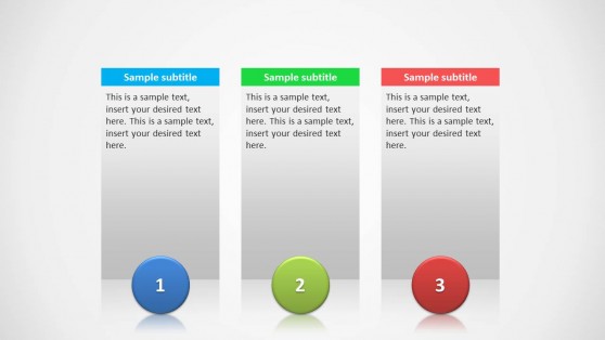 3 Columns Slide Design for PowerPoint