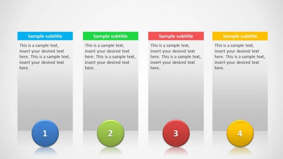 4 Columns Slide Design for PowerPoint